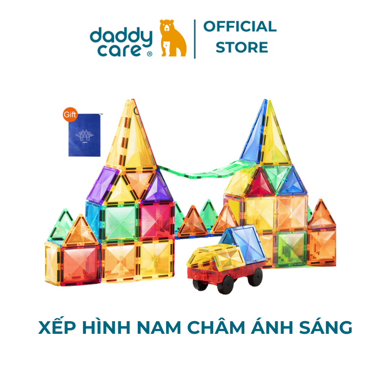Xếp Hình Nam Châm Ánh Sáng lắp ráp Colorful Magnetic Tiles Mideer