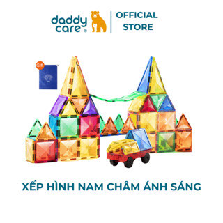 Xếp Hình Nam Châm Ánh Sáng lắp ráp Colorful Magnetic Tiles Mideer