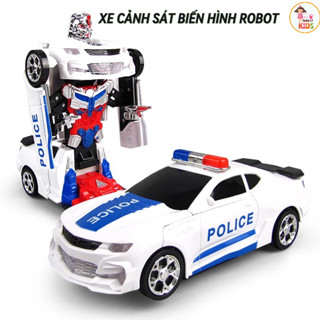 Đồ chơi ô tô cảnh sát biến hình robot ,xe Tank biến hình Robot , tự động cảm biến va chạm thông minh, Thảo Ly Kids
