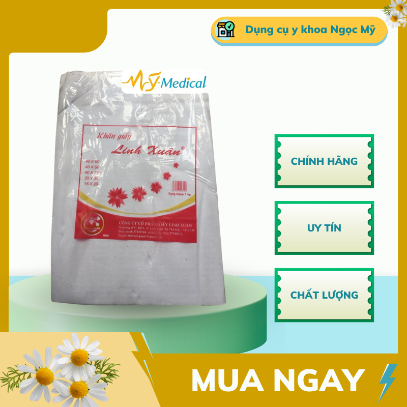 Giấy y tế Linh Xuân 40cm x 25cm 40cm x 50cm