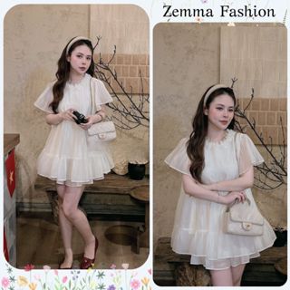 Set đồ nữ áo babydoll voan xoè xếp ly mix chân váy xoè cạp chun, đồ bộ nữ tiểu thư sang chảnh HCOM26214