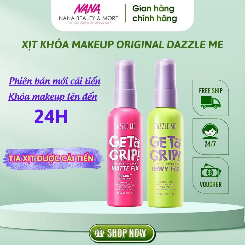 (HÀNG CTY) Xịt Khóa Makeup DAZZLE ME Setting Spray Cố Định Lâu Trôi 60ML - Nana Shop