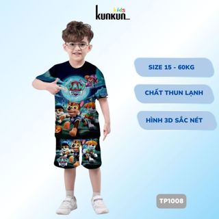 Quần áo thun lạnh trẻ em hình Chó Cứu Hộ in 3D co giãn 4 chiều mặc nhà, đi học TP1008 Size đại 60kg