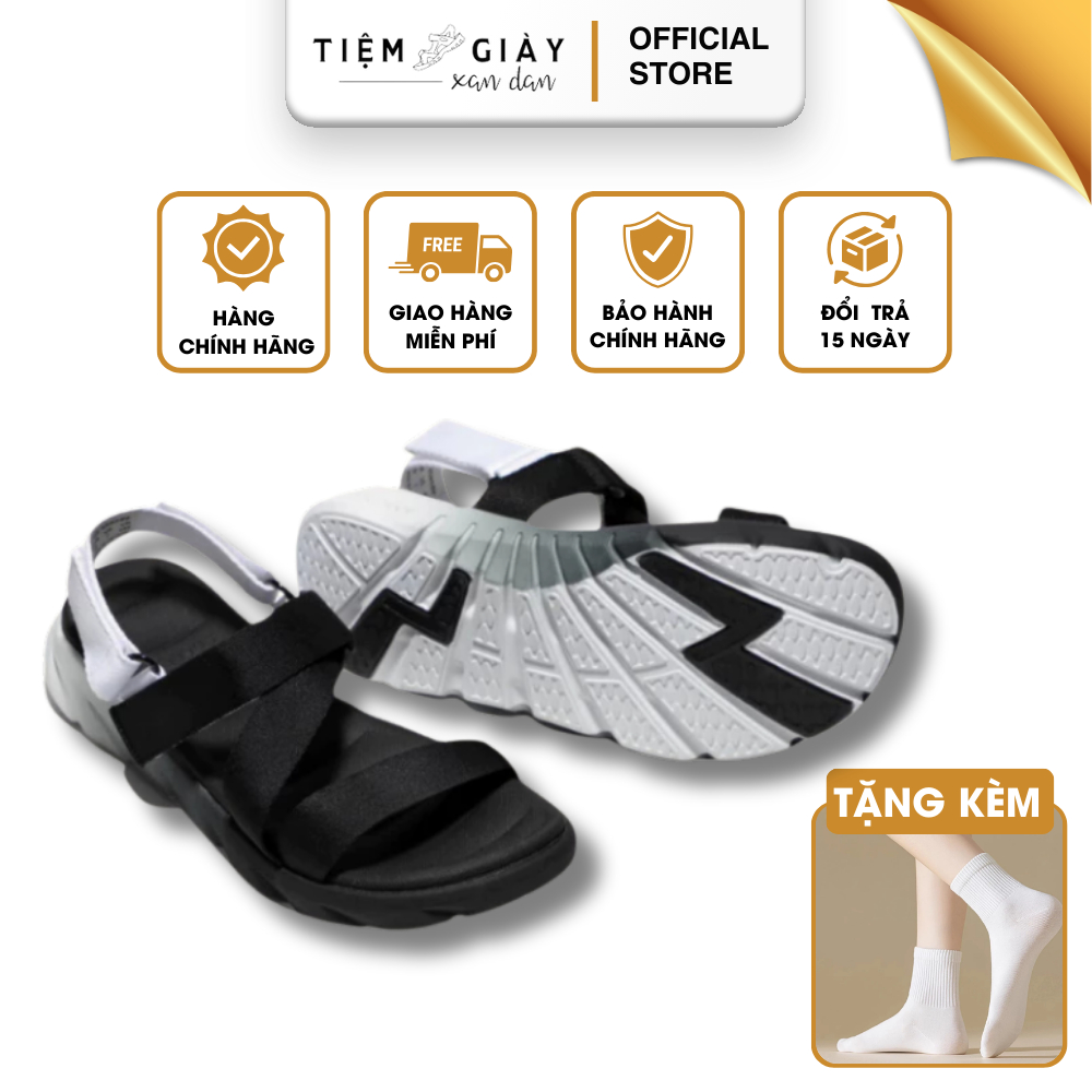 Giày Sandals Shondo Nam Nữ F6 Sport Thời Trang Nhẹ Êm Đi Học, Đi Làm Sandals F6 Sport đế ombre trắng
