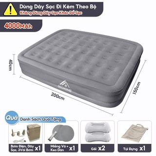  Đệm Hơi Tự Bơm Giường hơi đơn đôi | kèm bơm điện | siêu êm đệm gấp gọn Dùng Ở Nhà Hoặc Đi Cắm Trại【Bảo hành 5 năm  