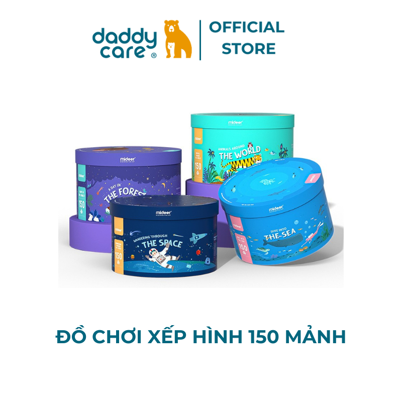 Đồ Chơi Xếp Hình Mideer 150P Round Puzzle, lắp ghép cho bé trai gái 5 6 7 8 9+ Tuổi