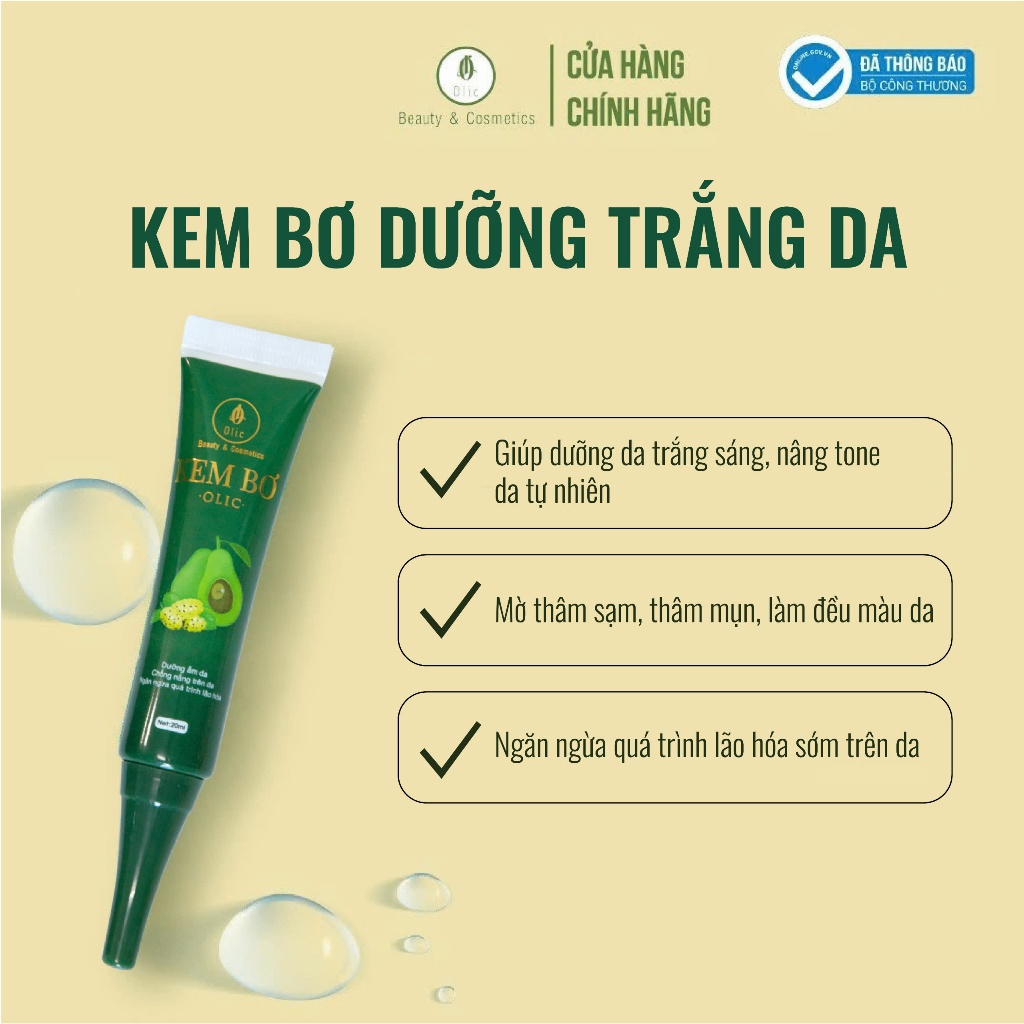 [CHÍNH HÃNG - DATE 2028] - Kem Bơ Dưỡng Trắng Da Olic - Dưỡng Trắng, Làm Đều Màu Da, Mờ Thâm, Thay Thế Kem Nền Hoàn Hảo
