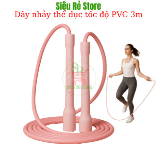  Dây nhảy thể dục PVC 2,9m Siêu Rẻ Store Dây nhảy thể lực giảm cân đốt mỡ bụng có tạ sắt tập thể dục lõi thép tốc độ 