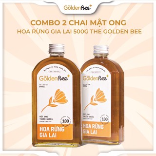Combo 2 Chai Mật Ong Hoa Rừng Gia Lai Nguyên Chất The Golden Bee 500g - Mật Ong Thiên Nhiên