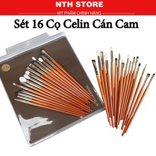  Sét Cọ Mắt 16 Chi Tiết Celin Cán Cam Cho Chị Em Muốn Bổ Sung Thêm Cọ Lẻ Hoặc Dùng Cá Nhân 