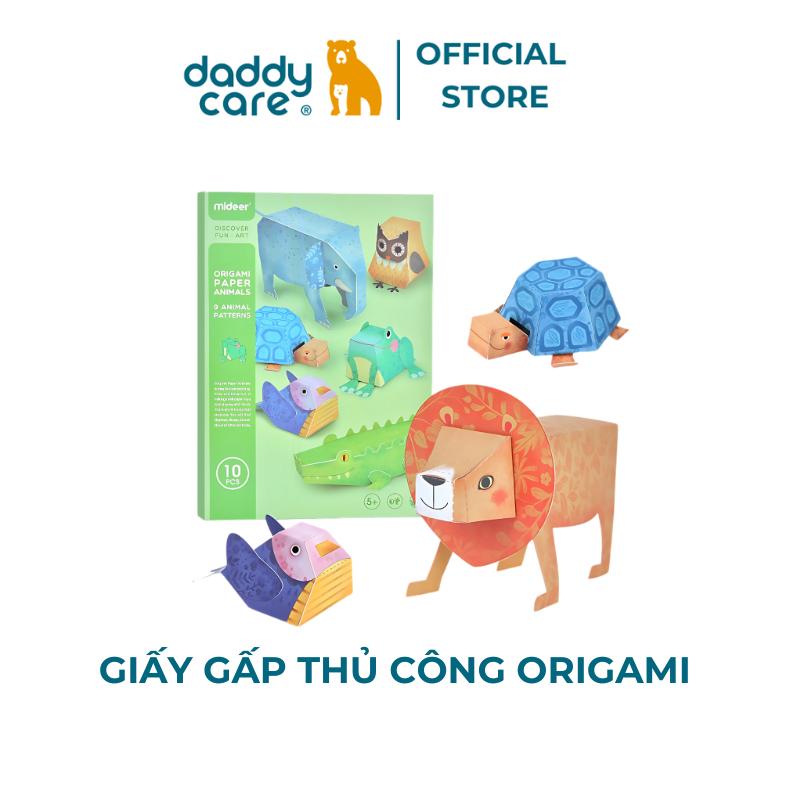 Giấy màu thủ công, Giấy gấp origami cho bé Mideer Origami Paper Animals
