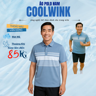 Áo thun polo nam trung niên ngắn tay THÁI KHANG vải COOLWINK co dãn 4 chiều ATK36