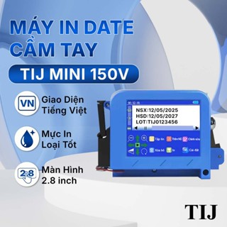  Máy In Date Cầm tay TIJ Mini 150V  Đã Có Mực  - Tiếng Việt In Hạn Sử Dụng Logo Mã QR Mã Vạch 