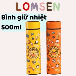 Bình nước giữ nhiệt 500ml LOMSEN Inox 304 Giữ nhiệt nóng lạnh- Hiển thị nhiệt độ