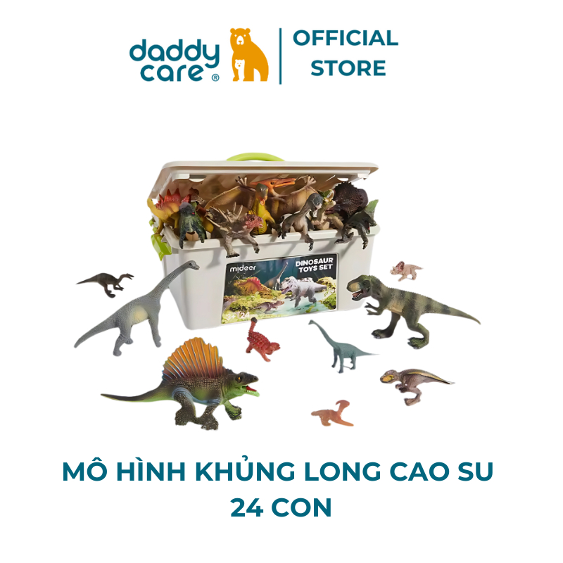 Mô hình khủng long, động vật cao su cao cấp Mideer Dinosaur - Animal Toys Set