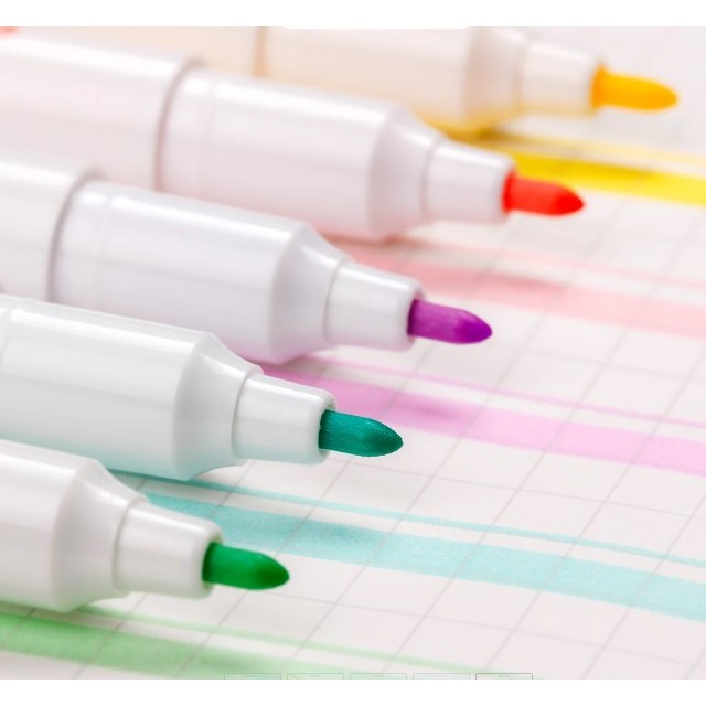 Combo 5 Bút dạ quang màu Pastel Thiên Long Pazto HL-016 - Bút dạ quang rửa được - Photocopy