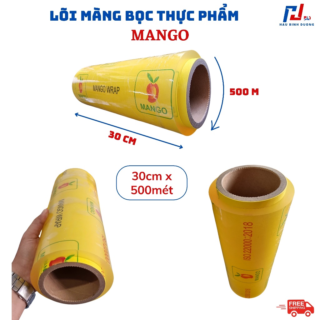 Cuộn lõi Màng bọc thực phẩm 500mét MANGO