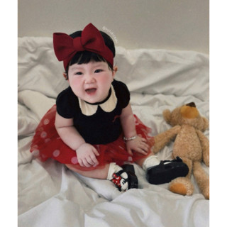 ( HÀNG CÓ SẴN ) Body váy minie cho bé gái kèm tuban 3-12kg đồ bộ liền thân cho bé