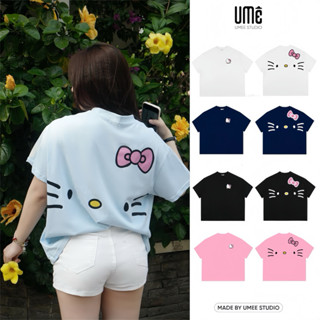 Áo Thun Big Boxy Local Brand UME Form Rộng Tay Ngắn Cotton Cổ Tròn Nam Nữ Cartoon Hoạt Hình " MÈO HELLO KITTY "