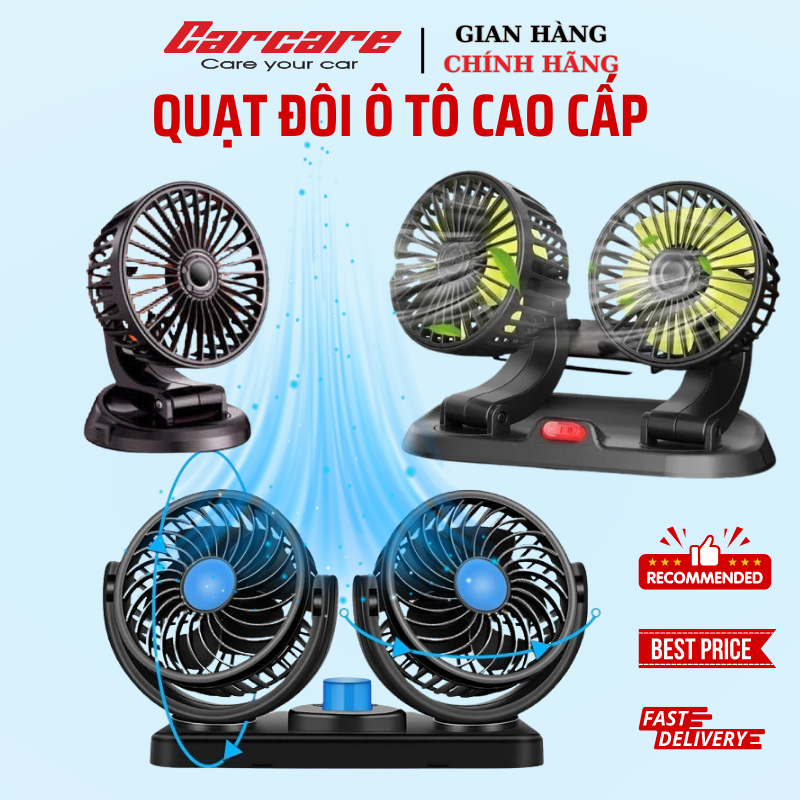 Quạt ô tô 12V, 24V, 5V - Quạt ghế sau ô tô cao cấp