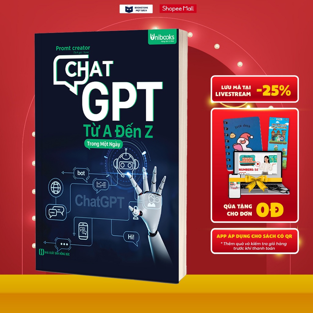 Sách - Chat GPT Từ A Đến Z Trong Một Ngày - Unibooks