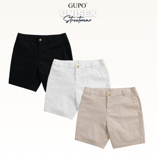  Quần Short Kaki Nhung GUPO Form Rộng Unisex Túi Nổi Cá Tính Co Giãn Lưng Thun Dây Rút – GS03TN 