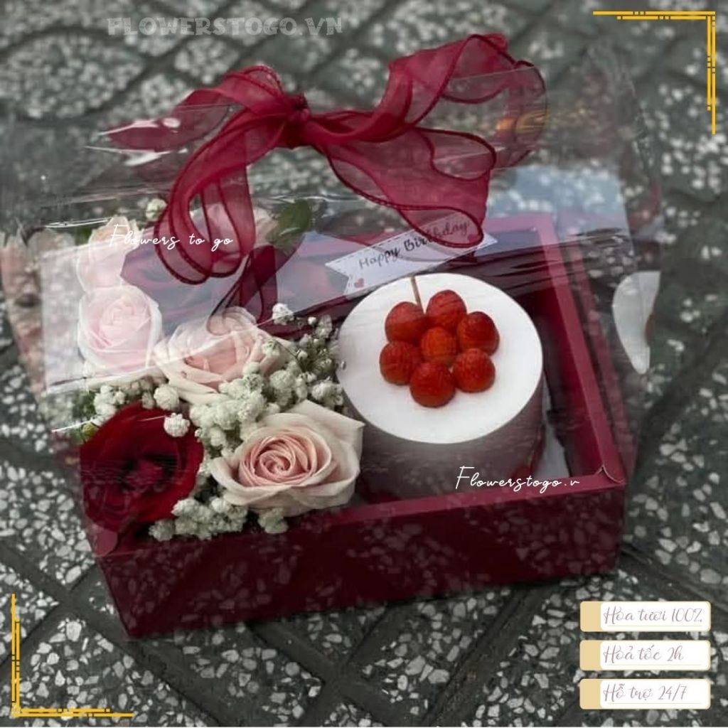 Set Hoa Tươi Quà Tặng Bánh Kem Sinh Nhật Hoả Tốc HCM Flowers To Go