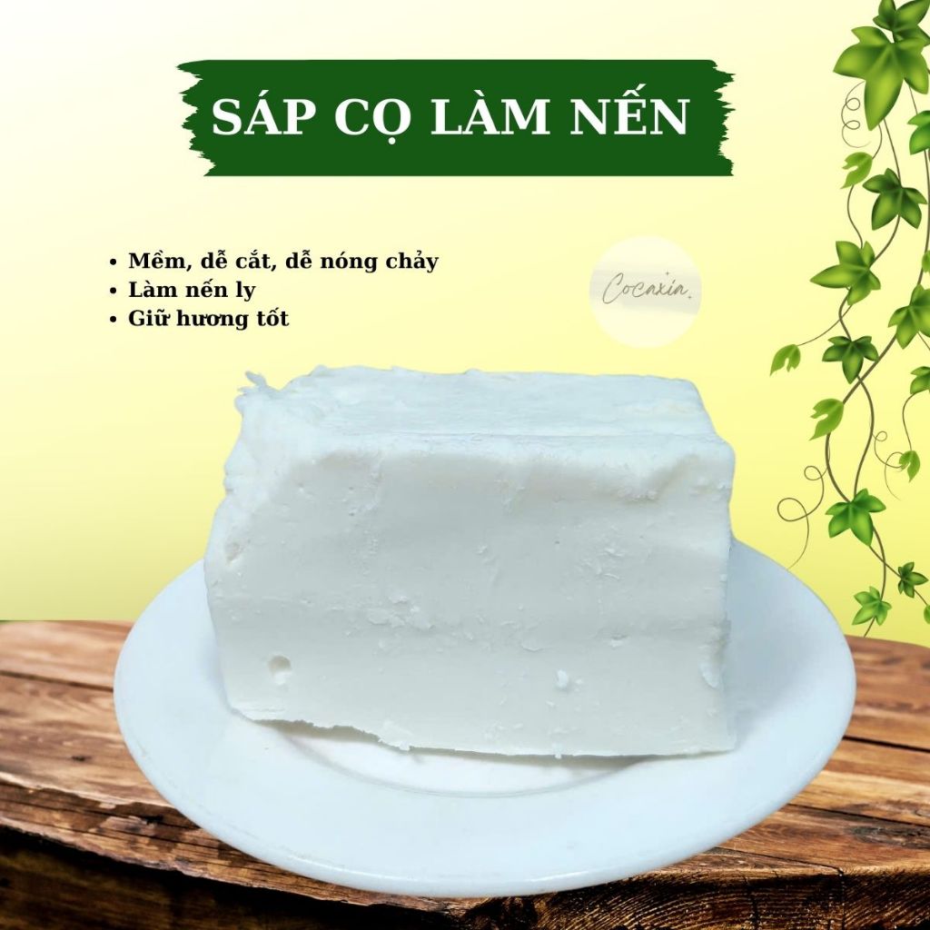 Sáp Cọ Làm Nến Sáp Nến Sáp Cọ 100% Tự Nhiên Làm Nến Thơm Không Co Ngót Cocaxia