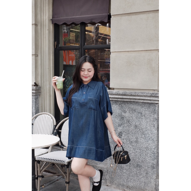 | Chang Tròn | 𝐌𝐢𝐧𝐧𝐚 𝐃𝐫𝐞𝐬𝐬𝐬 - Đầm Sơ Mi Jean Bigsize