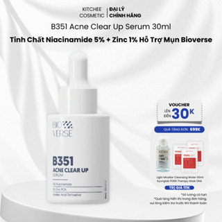  Tinh Chất Niacinamide 5% + Zinc 1% Hỗ Trợ Mụn Giảm Dầu Bioverse B351 Acne Clear Up Serum 30ml 