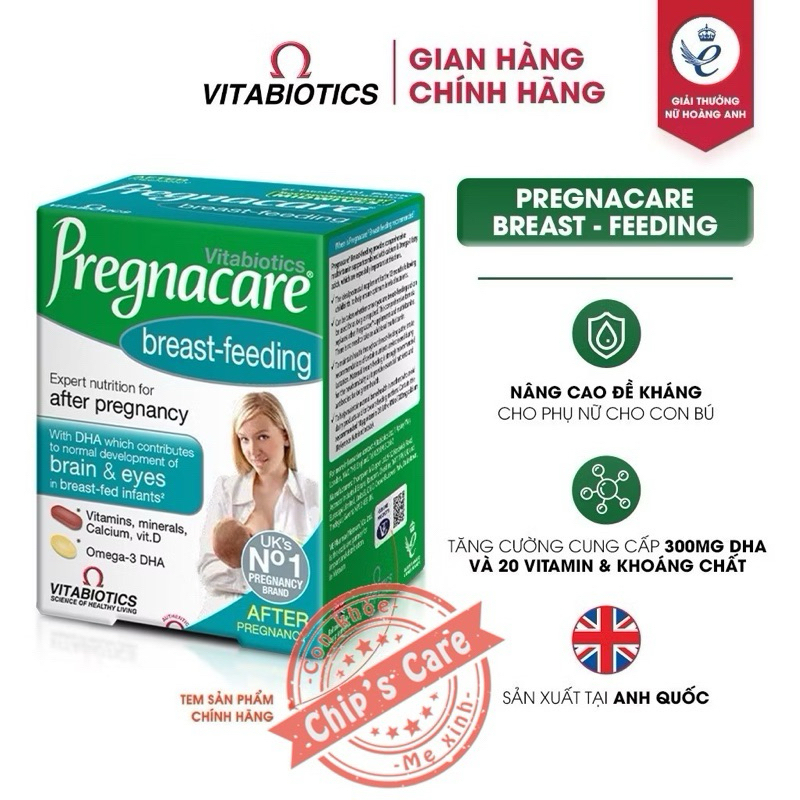 [ NHẬP KHẨU] Vitamin PREGNACARE BREASTFEEDING Bổ Sung Chất Cho Sữa Mẹ
