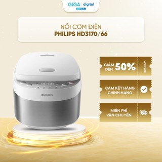 Nồi cơm điện tử mini Philips HD3170/66 | 600W | 0.85 lít | 8 menu nấu tự động
