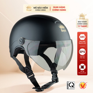 Mũ Bảo Hiểm Royal Có Kính M103K Chính Hãng Nam Nữ, Nón Bảo Hiểm Nửa Đầu Có Kính Bảo Hành 12 Tháng