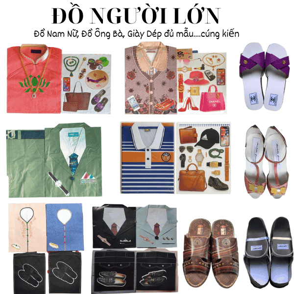 Quần áo Nam Nữ,Đồ Ông Bà,Bộ Đội,Dày ,Dép [nhiều mẫu ] -vàng mã cúng kiến shop giao ngẫu nhiên