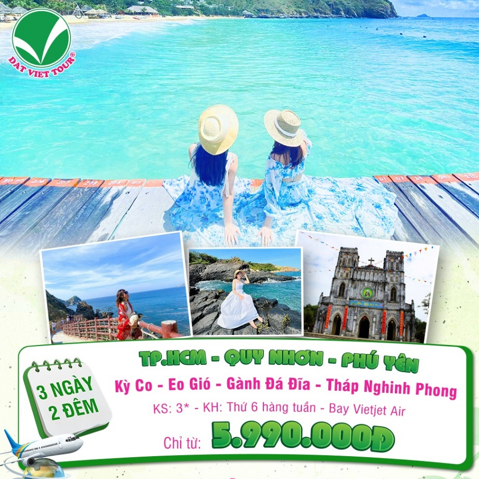 TOUR QUY NHƠN | PHÚ YÊN 3N2Đ - BAY VIETJET AIR