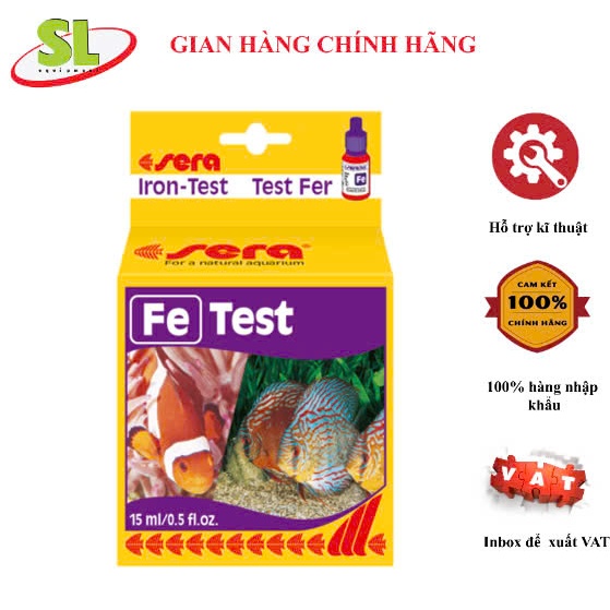 Bộ test Fe, Hộp test phèn (Fe ) kiểm tra nước, Hãng Sera - Đức