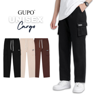 Quần Dài Kaki GUPO Unisex Túi Hộp Cargo Bigsize Form Rộng Ống Suông Lưng Thun Trẻ Trung Năng Động