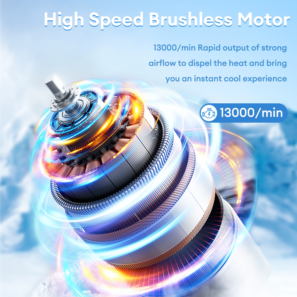 JAMAY Quạt Sạc Tốc Độ Cao Cầm Tay Di Động Gió Mạnh Turbo có chức năng đèn pin  1-199 tốc Màn hình kỹ thuật số HD F9 | BigBuy360 - bigbuy360.vn