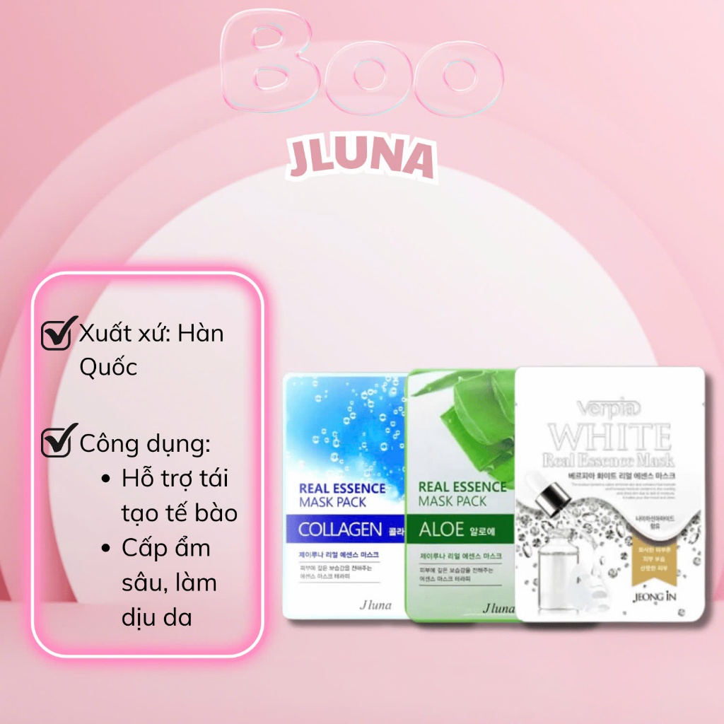 Jluna - Mặt Nạ Mềm Da Sáng Hồng Rạng Rỡ