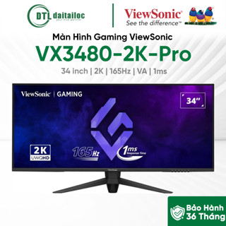 Màn Hình Gaming ViewSonic VX3480-2K-Pro 34 inch 2K 165Hz VA 1ms | Chính Hãng | Bảo Hành 36 Tháng