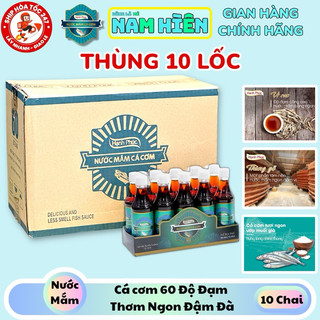  Sỉ Thùng 10 Lốc Nước Mắm Cá Cơm Hạnh Phúc 60 Độ Đạm  DATE MỚI  - Lốc 10 Chai 50ml 