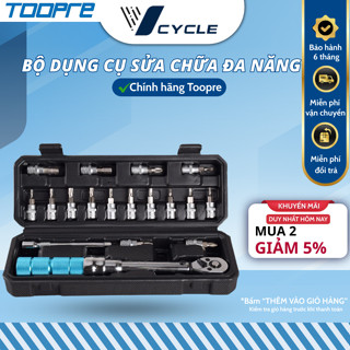   Chính hãng Toopre  Bộ dụng cụ sửa chữa xe đạp đa năng Toopre 15 chi tiết tay cần đo lực 2-24N.m 