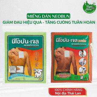  Miếng dán giảm đau NeoBun Analgessis plaster Thái Lan Cao dán Giảm đau cơ căng cơ Neobun 