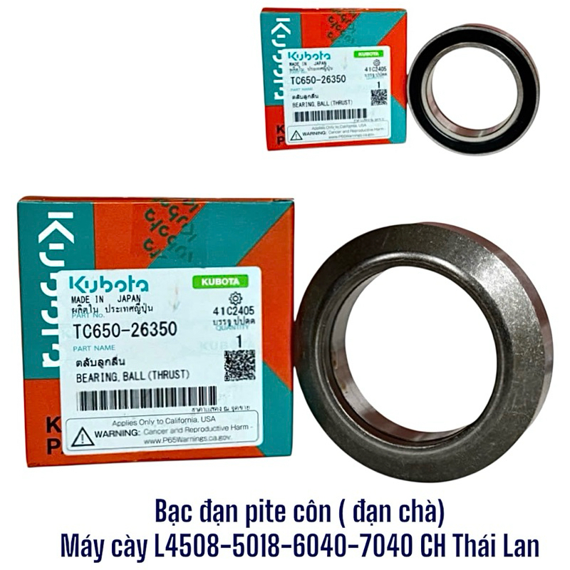 Bạc đạn pite côn (đạn chà) máy cày L4508-5018-6040-7040, CH Thái