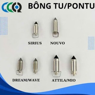  Bông tu pontu của bộ chế hoà khí bình xăng con xe máy NOUVO SIRIUS ATTILA MIO DREAM WAVE AB BÔNG MAI mua 10 tặng 1 