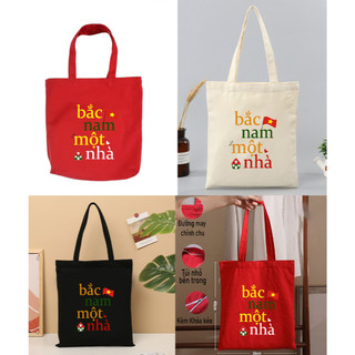 Túi vải canvas Bắc Nam một nhà túi đi học đi làm kích thước 35x40cm