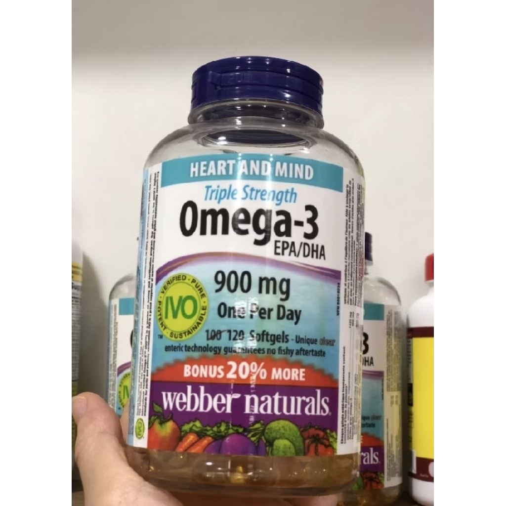 《Date 2027》Dầu Cá Webber Naturals Omega 3 120 viên