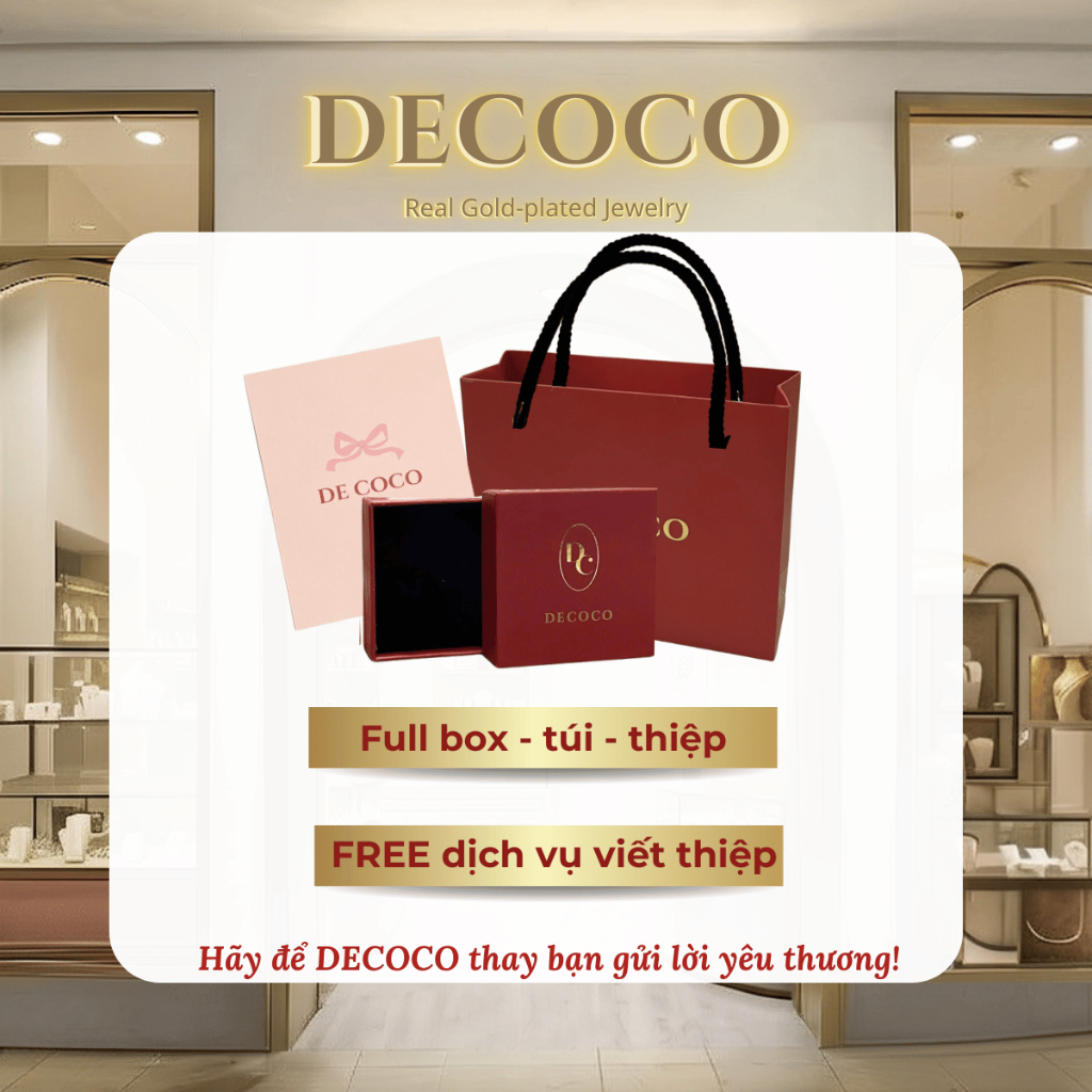 Dây chuyền, vòng tay, lắc chân nữ charm treo Just Me DECOCO ACC titan không đen gỉ ( Kèm Túi Hộp Thiệp ) | BigBuy360 - bigbuy360.vn