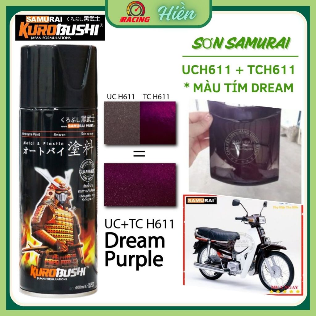Chai Sơn Samurai Màu Tím Dream UCH611 + TCH611