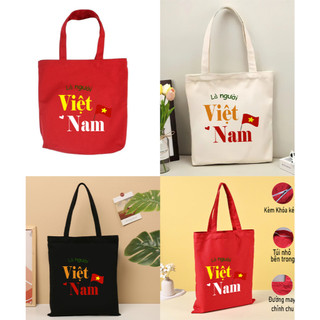 Túi tote túi canvas là người Việt Nam rộng rãi đựng vừa a4 kích thước 35x40cm